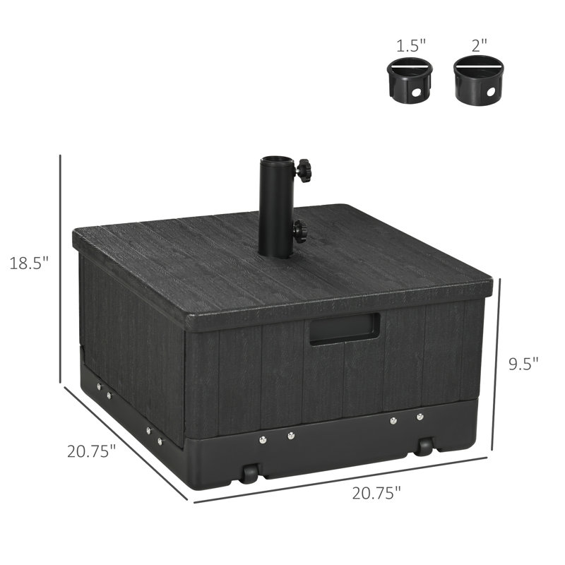 Base de parasol d'extérieur 3-en-1 Outsunny