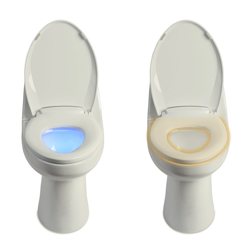 Siège de toilette chauffant à veilleuse LumaWarm, Biscuit, Rond