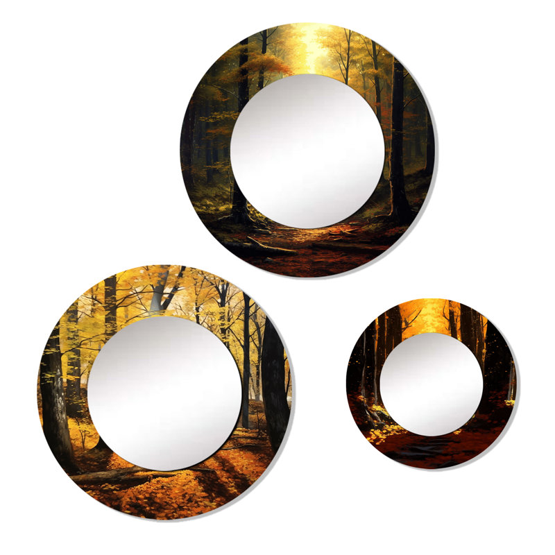 Elliahna Metal Round Mirror
