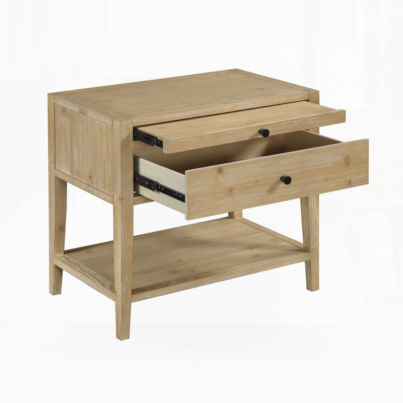 Modern Nightstand For Bedroom, Natural