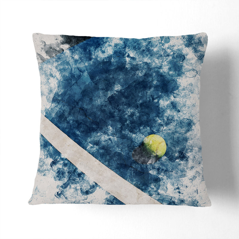 The Tennis Court Scatter Cushion, 55cm H x 55cm W x 20cm D