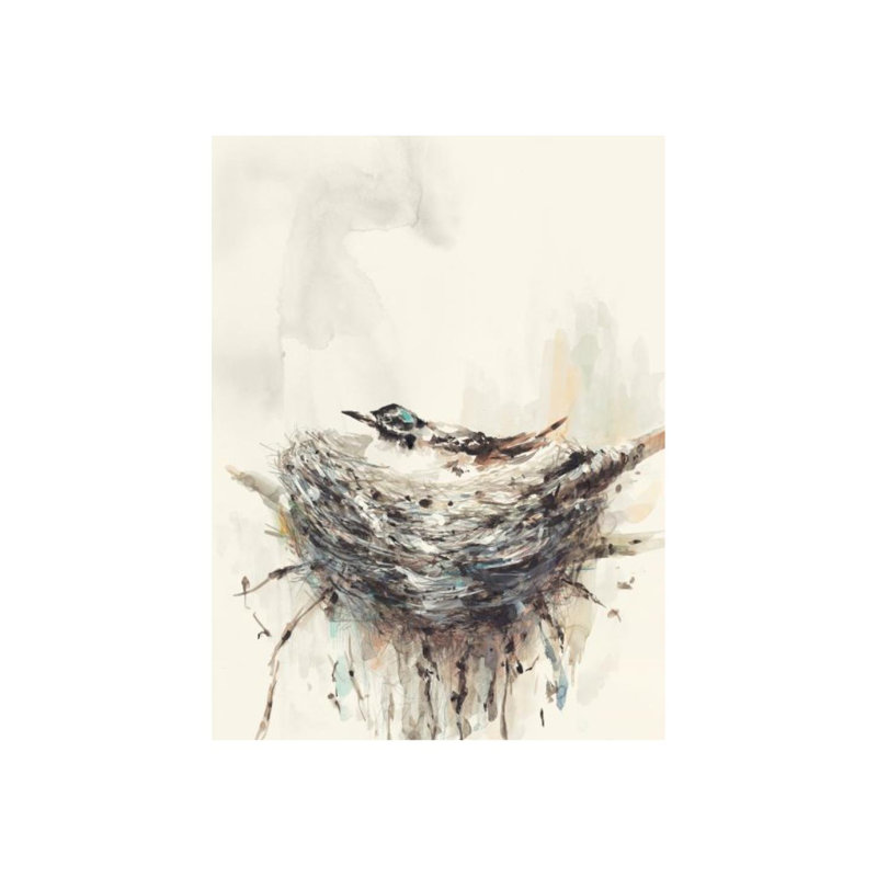 Sur la branche III par Sara Brown - Peinture, Gel coupé au couteau, H 32 po x l 24 po x 1,5 po