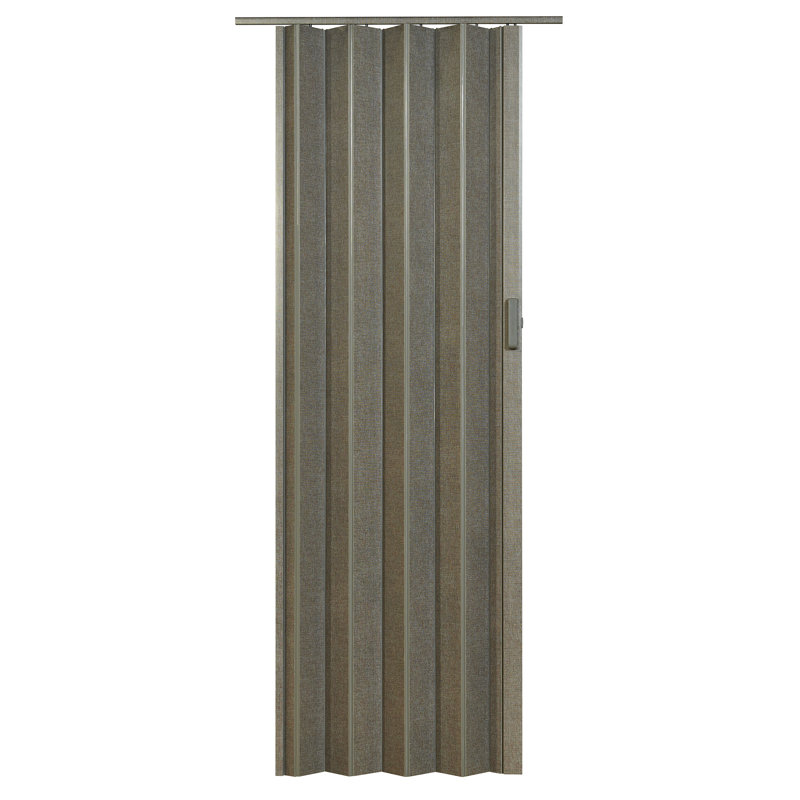 Spectrum Elite Flush PVC/Vinyl Accordion Door, 36" x 80", Gray Linen