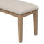 Ensemble de salle à manger 6 pièces de style classique et traditionnel, comprenant une table de salle à manger, 4 chaises rembourrées et un banc-959267026-959267030-959267031