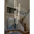 Quidel 6-Light Crystal Frame Chandelier 138inch High Ceiling Chandelier LED Dimmable 3000-6000k