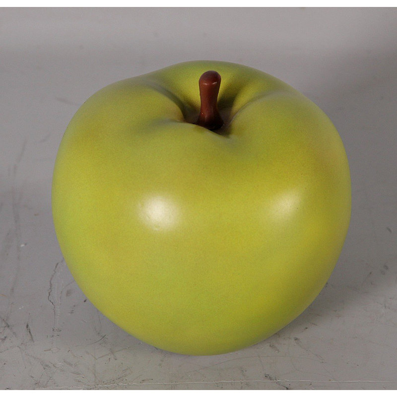 Statue de pomme verte surdimensionnée, H 6,75 po x l 7 po x P 7 po