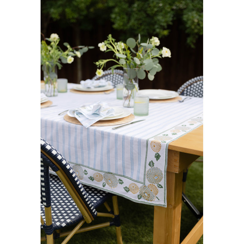 Jeté de table - souci - uniforme bleu