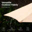 Parasol de marché extérieur lumineux à double face avec base Emanuell 14,5 pi x 8,3 pi avec base Emanuell-1050937816
