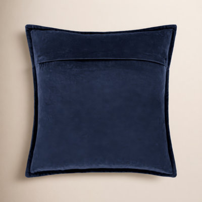 Edgar Square Cotton Velvet Throw Pillow