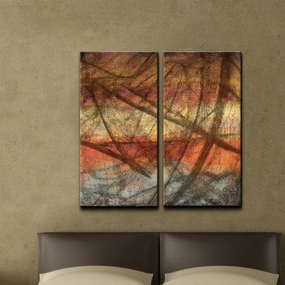 « abstract », ensemble de 2 reproductions de toiles tendues surdimensionnées