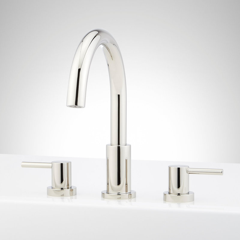 Lexia Deck Mounted Roman Tub Filler Faucet, Polished Brass