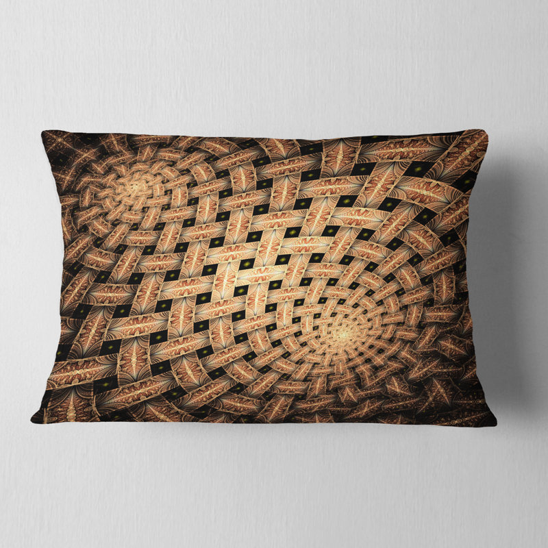  Coussin lombaire abstrait fleur symétrique fractale