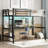 Black Metal Twin Xl Loft Bed With Led Lights & - Modern Bedroom Essential Desk, Power Gorgeous Display-1771349171