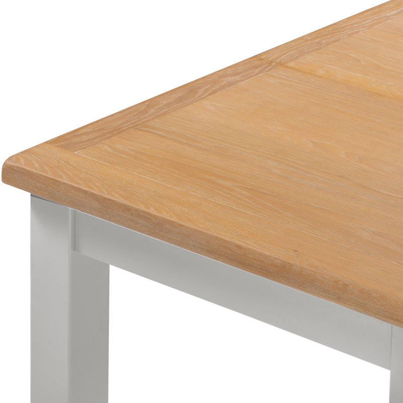 Windsor Extendable Oak Top Dining Table, Grey
