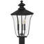 Lampadaire d'extérieur noir mat 3 lumières Farley