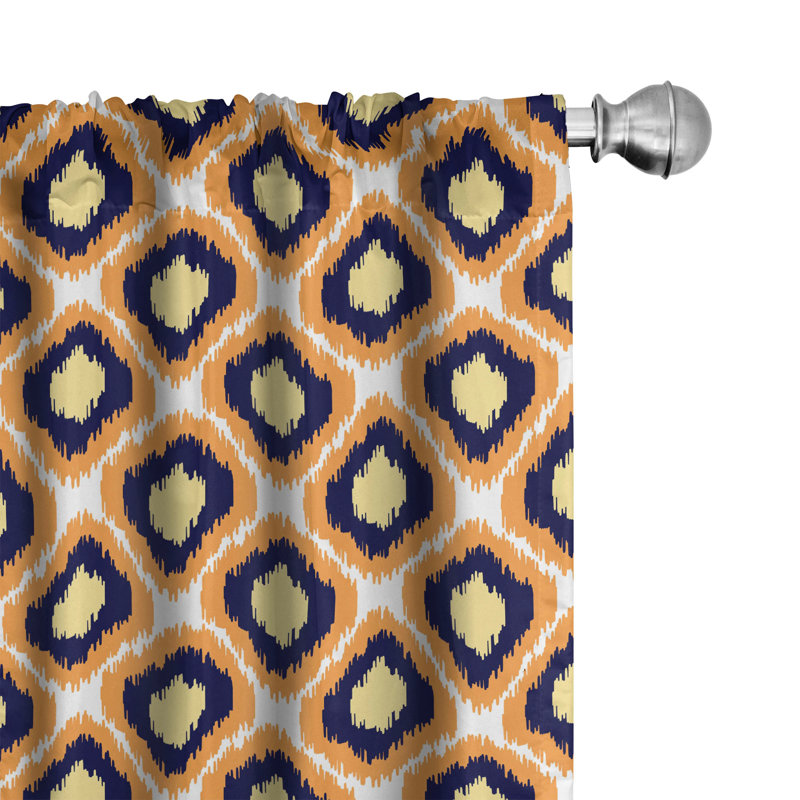 Panneau coulissant semi-diaphane avec passe-tringle Ikat, 28 po x 63 po