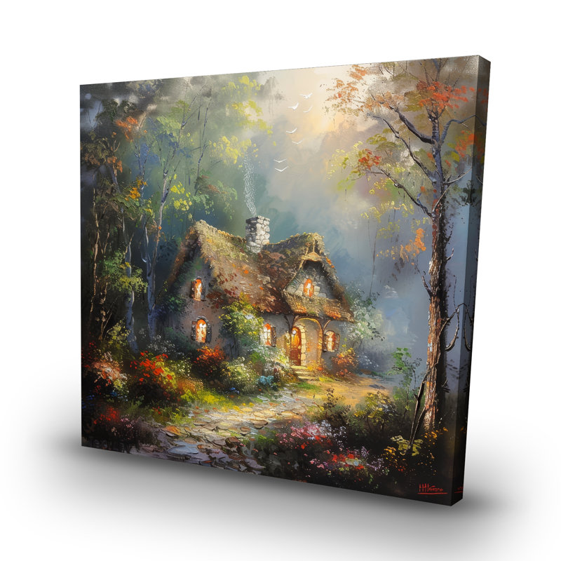Enchanted house - 32"x32" art on canvas