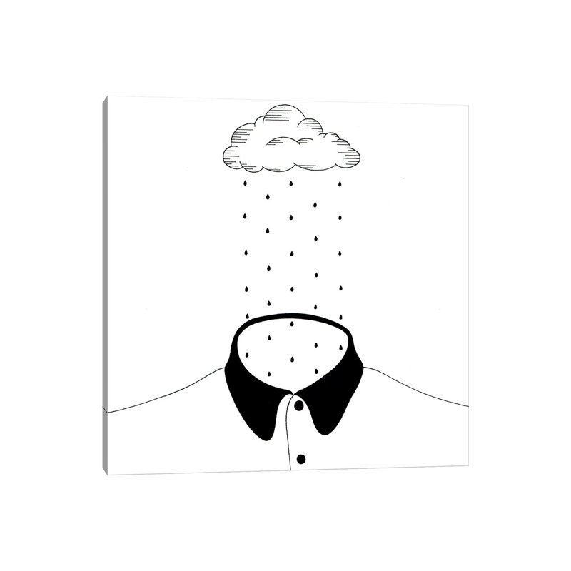 Rain in 1 Piece Wall Art on Canvas, 45.72 cm H x 45.72 cm W x 1.91 cm D, Wrapped Canvas