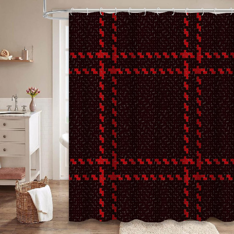 Rideau de douche avec 12 crochets Lumberjack, L 72 po x l 84 po