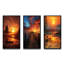 «Sunrise Morning At The Lake», 3 pièces sur toile-2027815692-2027815729