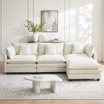 111" Oversized Cloud Chenille Upholstered Modular Sofa