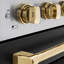 ZLINE Autograph 48 in. 7 Element Paramount Induction Range with Black Matte Doors & Gold Accents
