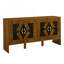 Console en bois avec motif géométrique, tablettes réglables-1453788433