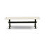 L'ensemble de table de salle à manger 6 pièces comprend une table de cuisine rectangulaire avec pieds en X et 4 chaises Parson en tissu de couleur noire avec banc, finition noire brossée-976006374-975241726-975241721