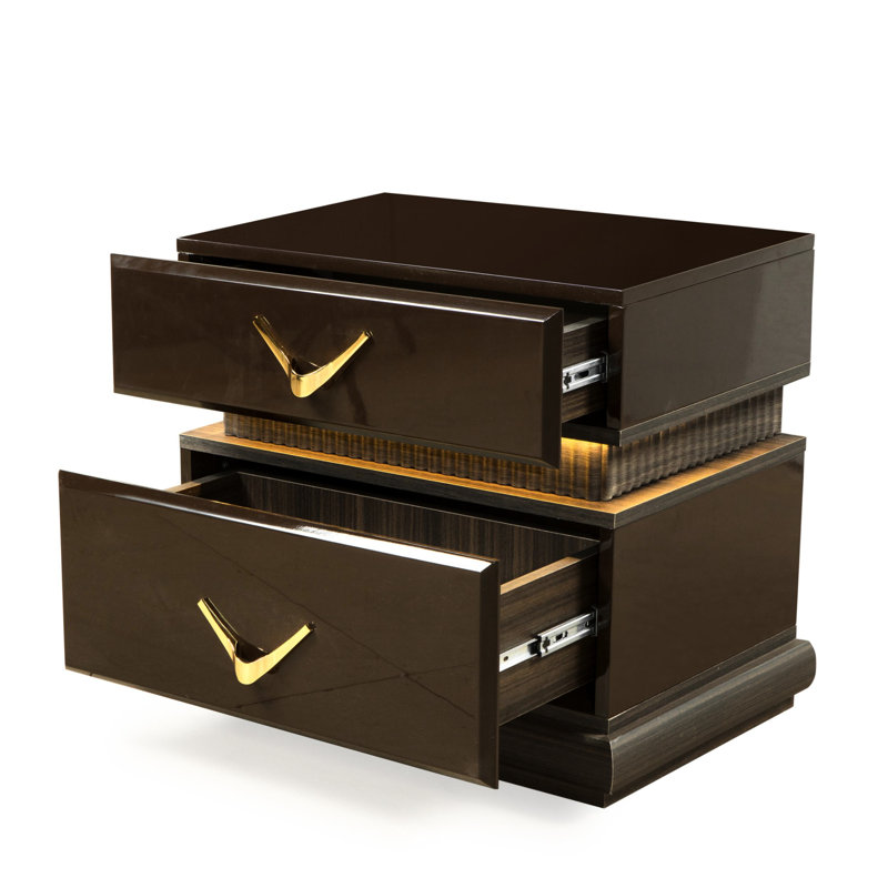 Table de chevet brune 2 avec une table de chevet moderne au design élégant et durable