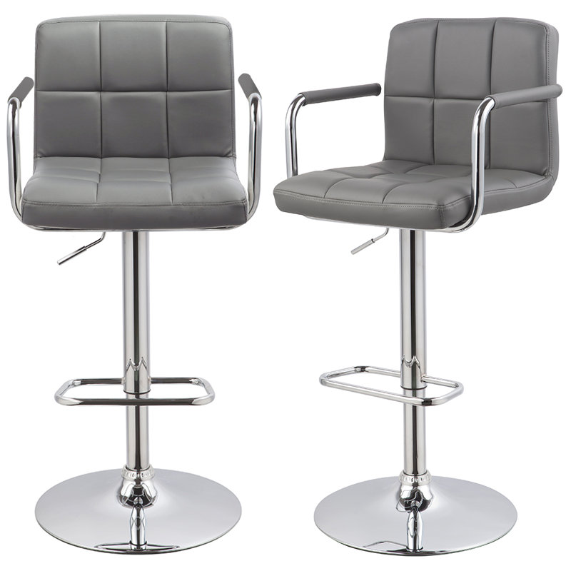 Tabouret de bar Amjed, Gris