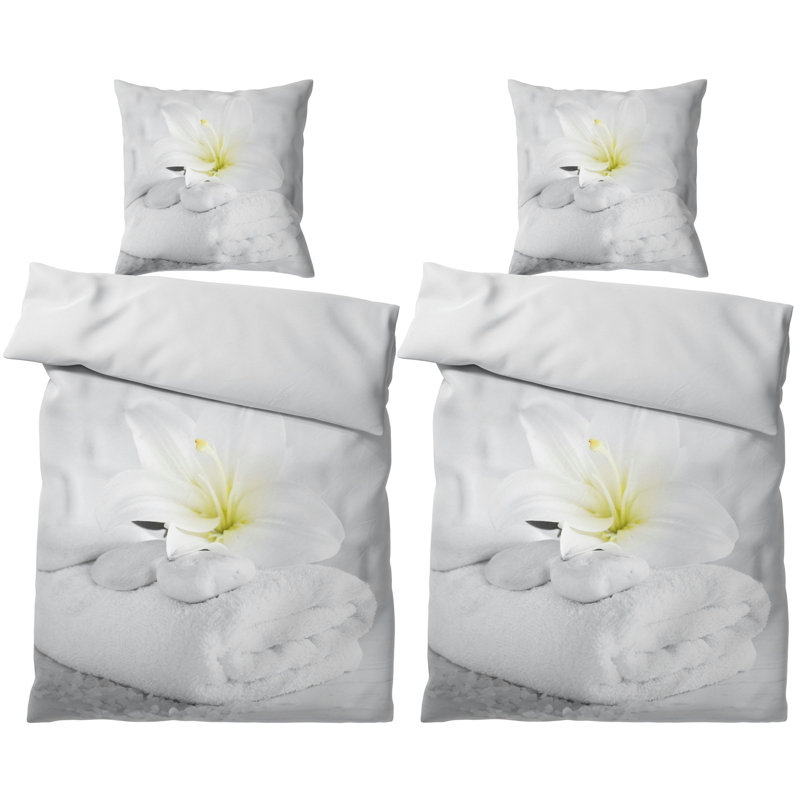 Cotton No Pattern Duvet Cover Set with Pillowcases