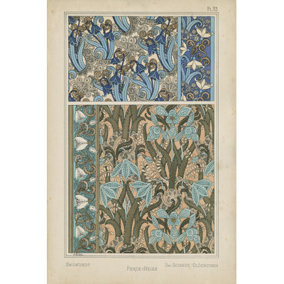 Nouveau Floral Design VII - Wrapped Canvas Print