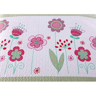 Ensemble de courtepointe réversible en microfibre mauve p-purple floral