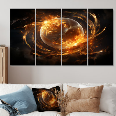 «Fire Fire», art mural 4 pièces