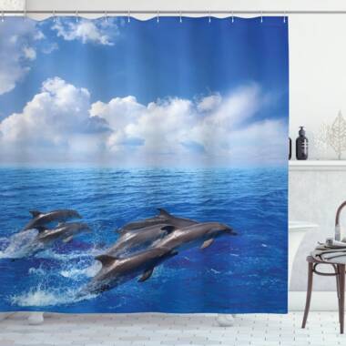 Miami Dolphins Shower Curtain, Miami Metropolitan Area Football Bathroom  Decor – warmthone