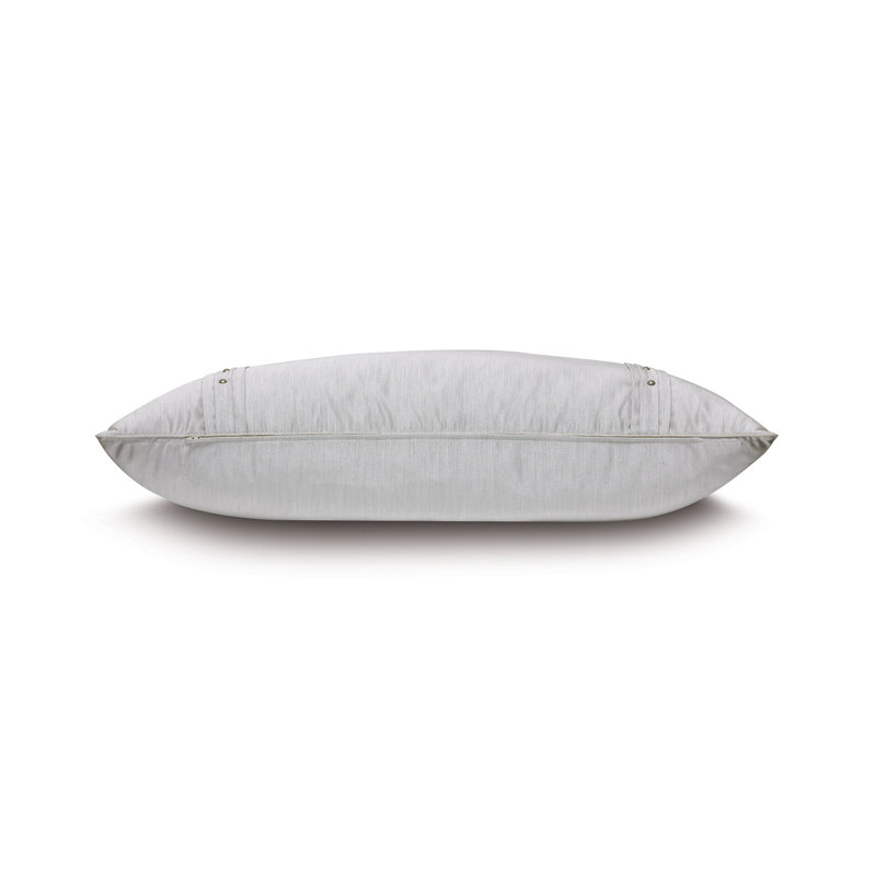 Vionnet Lucent Polyester Zipper Sham, King, Lucent Silver