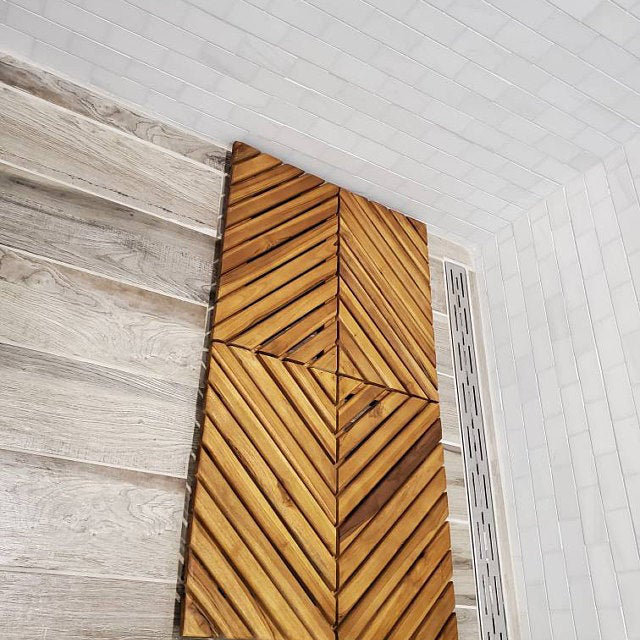 Solid Wood Non-Slip Shower Mat