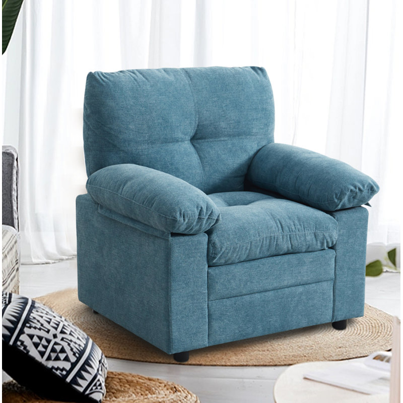 Markan Upholstered Armchair, Blue