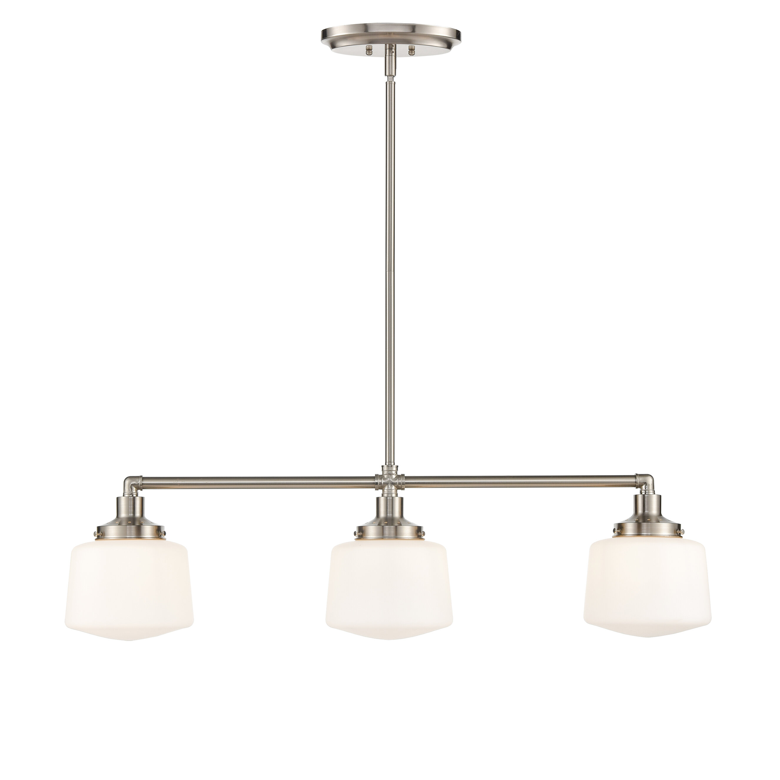 Winston Porter Sandtoft 3 - Light Brushed Nickel Kitchen Island Pendant ...