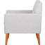 Fauteuil Jetse Fauteuil d'appoint large en lin capitonné-769665507