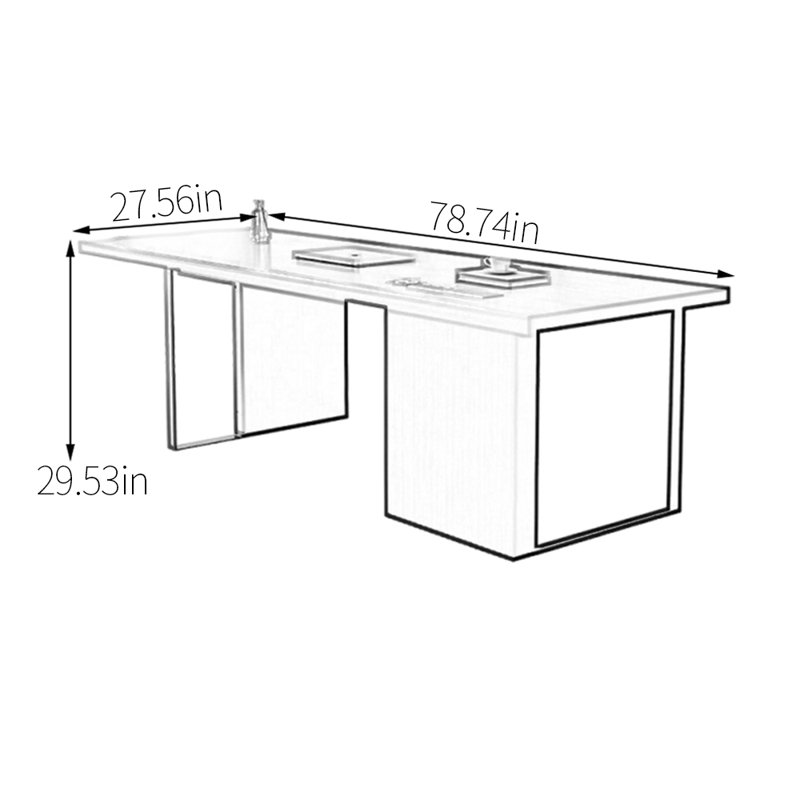 Quayshaun, H 29,53 po x l 78,74 po x P 27,56 po, Brun-rouge