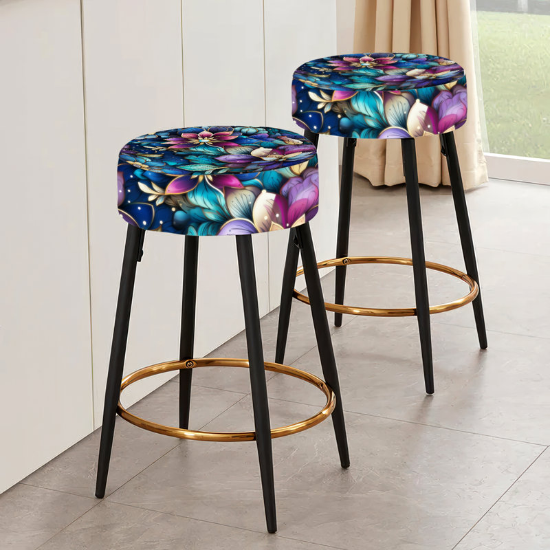 Moroccan Dream Boho Pattern - Paisley Bar Stools Set Of 2