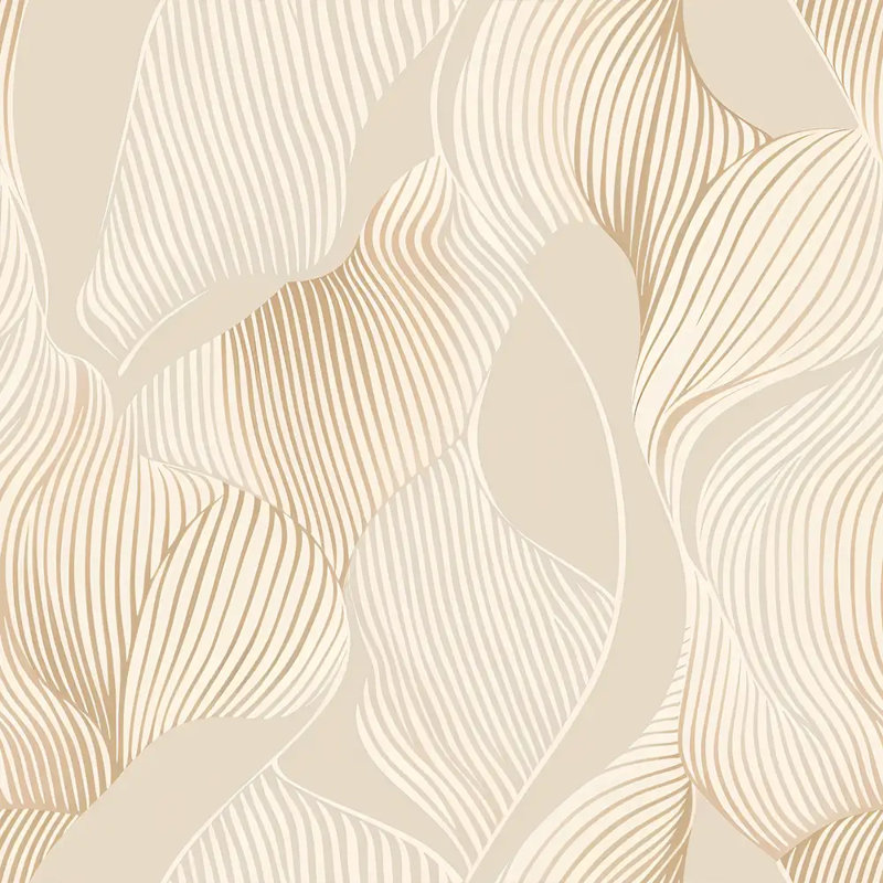 Rouleau de papier peint neutre à motif palmier neutre