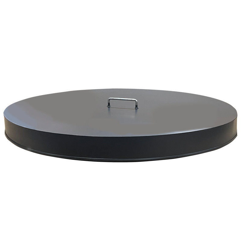 42" Round Black Stainless Steel Fire Pit Cover