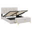 Lit plateforme tapissier avec système de rangement hydraulique, repose-pieds avec pieds en métal-1288295581