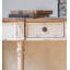 Console courbée de style antique avec plateau en bois rustique
