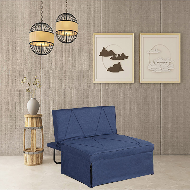 Chaise longue sans accoudoirs Tamathy, Bleu
