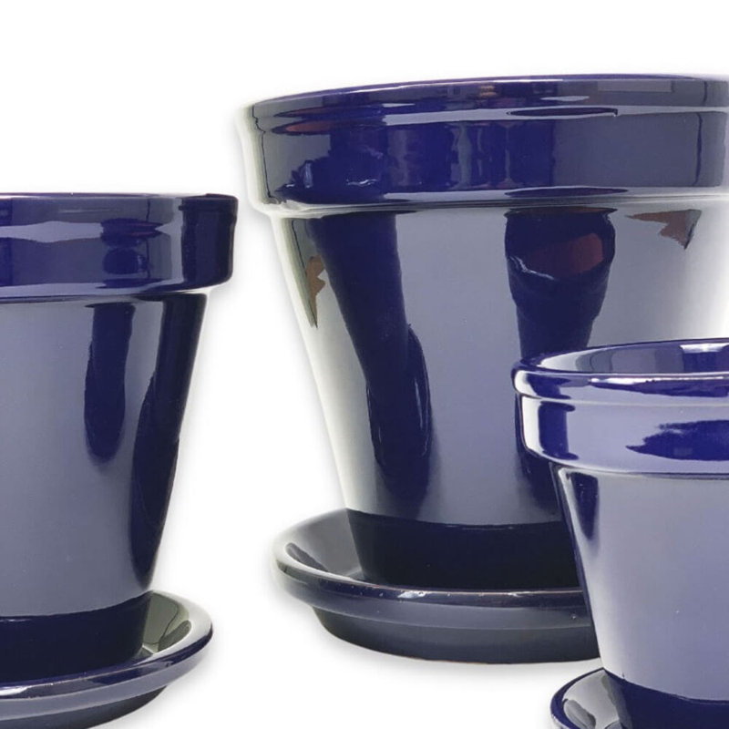 Lewison Handmade Ceramic Pot Planter, Blue