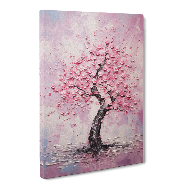 Cherry Blossom Tree Expressionism No.4 - Wrapped Canvas Print, 50cm H x 35cm W x 3cm D