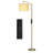 62" Arched Floor Lamp with Remote Control and Bulb Included-1986957865